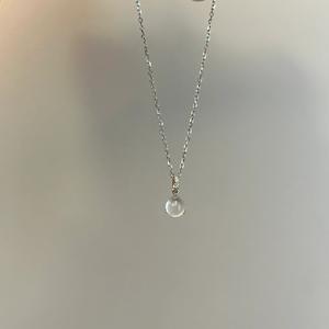 Collar de Plata de Ley S925 con Gota de Agua Naranja Transparente, Colgante de Moda de Lujo para Mujer, Joyería Fina Exquisita - Product Image 1