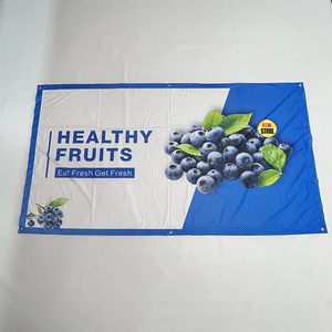 Tùy Chỉnh 100% Polyester Không Thấm Nước Không Khí Lưới Dệt Vải Biểu Ngữ Truyền Nhiệt In Treo Thiết Kế Cho Quà Tặng Chào Mừng Cờ - Product Image 2