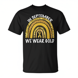 En septiembre usamos camisetas doradas de concienciación sobre el cáncer infantil - Product Image 2