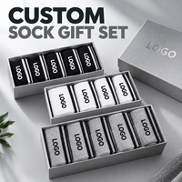Chaussettes rayées avec logo personnalisé, vente chaude, chaussettes de sport en coton de haute qualité avec boîte cadeau, OEM ODM