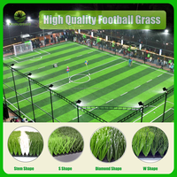 Gazon synthétique artificiel de haute densité de 50 mm (1,9 pouce), tapis de gazon en rouleau, résistant au feu, respectueux de l'environnement, terrain de football