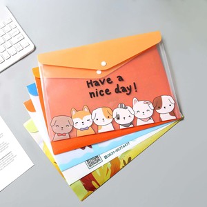 Biểu tượng tùy chỉnh nhựa <span class=keywords><strong>PP</strong></span> phong bì Pocket thư mục tài liệu A4 rõ ràng tập tin Bag với Snap Nút thư mục tập tin - Product Image 5