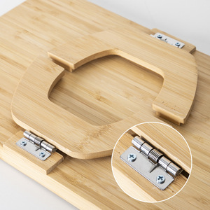 <b>Sofa</b> Armrest Side <b>Tray</b> Bamboo Wood Adjustable Height Mini Table For Living Room - Product Image 4