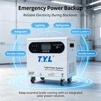 Générateur solaire tout en un T.Y.L hybride 3kW batterie lithium ion mode priorité secteur
