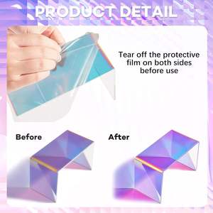 Présentoir acrylique irisé 10 pièces support arc-en-ciel 5 tailles <span class=keywords><strong>bijoux</strong></span> produit figurine rectangulaire étagère <span class=keywords><strong>organisateur</strong></span> de Table - Product Image 3