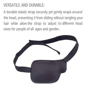 Masque pour les yeux en coton tricoté élastique avec logo personnalisé, masque pour les yeux de pirate cyclope, occultant la lumière, OEM, correction des cernes, patch pour les yeux à couverture complète - Product Image 4