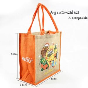 Bolsas de Yute Promocionales Reutilizables e Impermeables al por Mayor, Bolsas de Café y Vino Ecológicas Naturales Personalizadas con Logotipo Serigrafiado - Product Image 3