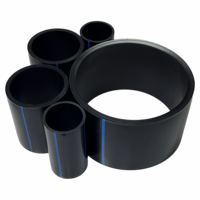 Tuyau de drainage en polyéthylène vierge de qualité PE100 DN180mm PN1.25Mpa pour les eaux usées, haute pression, durable, écologique, fusion à chaud