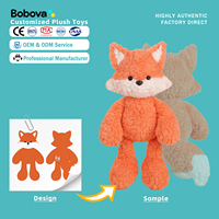 Couette personnalisée en forme de renard mignon, jouet apaisant pour enfants avec doublure en maille aromatique chaude, rembourrage en coton PP polyester, cadeau d'anniversaire