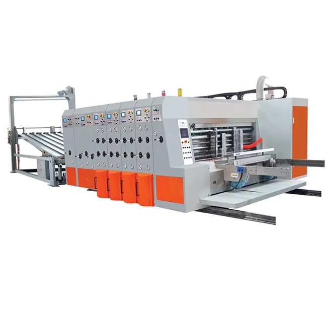 3 ply 5 ply 7 ply cardboard printing die cutter/corrugated box waterink printer/carton box making printer slotting machine