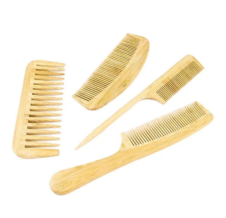 Eco-friendly Bamboo Detangling Massage Wood Hair Comb Brush For Man