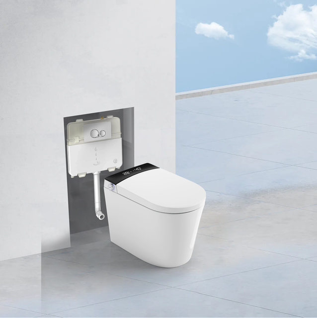 2025  Watermark Electric Wc Foot Sensor Automatic Flush Bathroom Intelligent Smart Toilet With tank