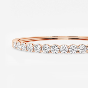 7 CTW Round Lab Grown Diamond <b>Bangle</b> Bracelet 7 Inch Elegant Sparkling Fashion Jewelry for Women - Product Image 1