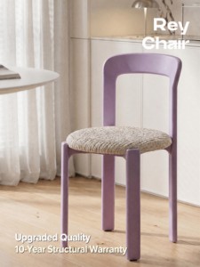 Silla <span class=keywords><strong>REY</strong></span>, Colorida, Combinable, Moderna, de Madera Maciza, Resistente, para Comedor, Hogar, Apartamento Pequeño, Apilable, Estilo Ins, Silla de Diseño - Product Image 2