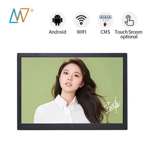 15 Inch Jaringan Android Wifi Nirkabel Digital Signage Iklan LCD Display Monitor dengan Perangkat Lunak