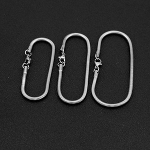 New Punk Simple Popular Design Snake Chain <b>Bracelet</b> Titanium Steel <b>Silver</b> Plated Unisex's <b>Bracelets</b> Fashion Jewelry Wholesale - Product Image 3