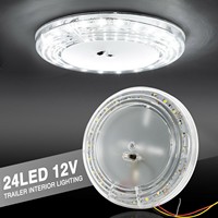 Nouvelle lampe de plafond LED pour voiture, éclairage intérieur 12V 12W, lampe de lecture universelle ronde pour voiture GT-683