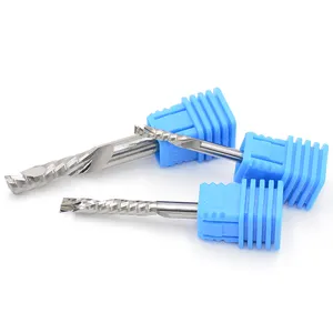 Nén Phay Cutter Woodwork Xuống Cắt Một Sáo Xoắn Ốc Carbide Phay Tool CNC Router Gỗ End Mill Cutter Bits