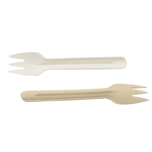 100% Composteerbaar Bestek Biologisch Afbreekbaar Gebruiksvoorwerpen Wegwerp Bagasse Lepel Vork Mes <span class=keywords><strong>Set</strong></span> - Product Image 6