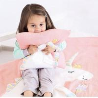 Housse de coussin décorative pour la maison, motif licorne mignonne, dessin animé, pour lit et chaise