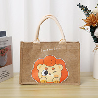 Recién llegado, suministro de fábrica, bolsas de lona de yute DE LINO DE LUJO plegables reutilizables con personalización