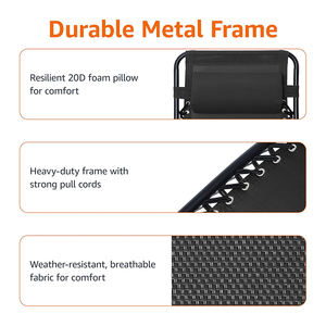 Personnalisé Réglable Heavy Duty Portable Voyage Loisirs Patio Lounge Inclinable Pliant Camping <span class=keywords><strong>Jardin</strong></span> Plage Zéro Gravité Chaises - Product Image 4