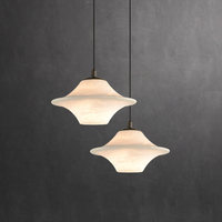 Suspension en albâtre, luminaire en forme de dôme, éclairage suspendu en marbre, lampe en pierre naturelle blanche pour îlot de cuisine, chambre et salle à manger