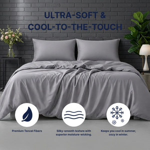 Vinabedding – Parure de lit de mariage 4 pièces 100 % coton, 300 fils, écologique, taille unique, ultra-douce et luxueuse - Product Image 2