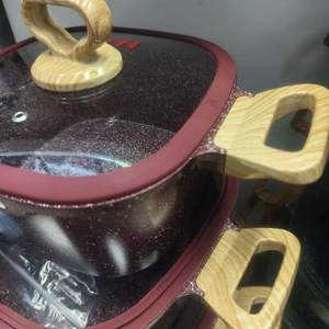 Dụng cụ nấu bếp nhà bếp bằng nhôm 10 món cao cấp bằng kim loại kính cường lực chống dính gốc nước 20-24-28-<span class=keywords><strong>32</strong></span>-28cm - Product Image 4