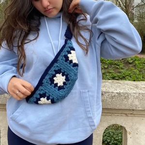 <span class=keywords><strong>Riñonera</strong></span> de ganchillo de punto floral de verano bohemio personalizada, <span class=keywords><strong>riñonera</strong></span> cruzada con flores de margaritas para exteriores - Product Image 3