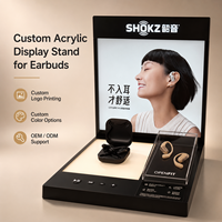 Support d'affichage pour casques audio avec éclairage LED, présentoir de comptoir pour écouteurs et casques avec support de contrôleur pour magasin d'électronique
