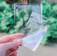Vente en gros sac en cellophane transparent transparent à poche plate OPP à gousset latéral pour l'emballage alimentaire en plastique PP pour cadre photo