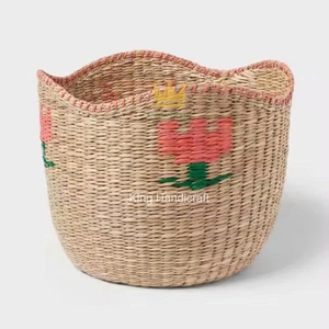 Wholesale Price Water Hyacinth Animal Storage Bin for Kids <b>Easter</b> <b>Gift</b> Handwoven from Vietnam - Product Image 4