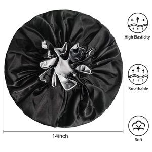<span class=keywords><strong>Bonnet</strong></span> en Soie Personnalisé avec Logo pour Dormir, Double Couche, Réglable, en <span class=keywords><strong>Satin</strong></span>, Réduit la Frottement, Prévient les Frisottis, Cheveux Bouclés, OEM - Product Image 3