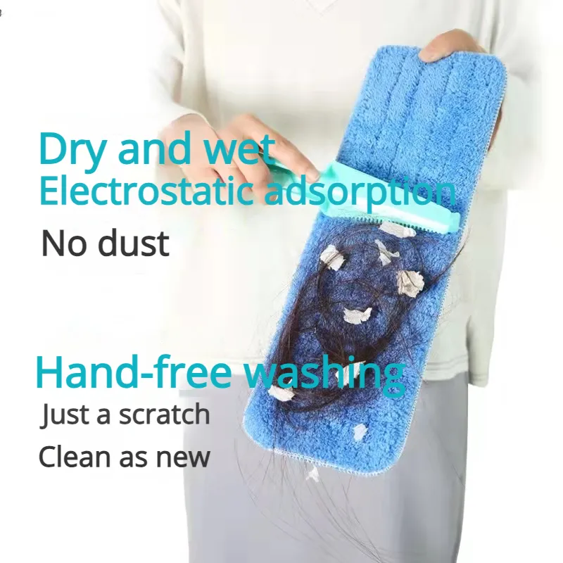 Microfiber floor mop for floor cleaning 360 rotating dust wet mop with adjustable handle