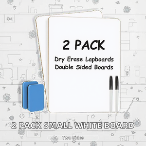 Lot de 2 tableaux blancs magnétiques <span class=keywords><strong>double</strong></span> <span class=keywords><strong>face</strong></span> effaçables à sec portables pour étudiants - Product Image 2