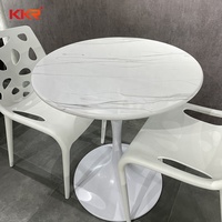 Runder Couch tisch Esstisch mit Steinplatte Couch tisch in Marmor optik
