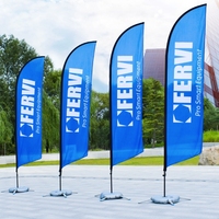 Drapeau publicitaire personnalisé en polyester à plumes – Bannière promotionnelle extérieure sur pied avec logo et texte sur mesure