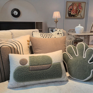 Mới đến hiện đại vuông đệm bao gồm mà<span class=keywords><strong>u</strong></span> be mô hình hình học dính vải thê<span class=keywords><strong>u</strong></span> gối trường hợp - Product Image 2