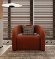 Nouveau design, fauteuil d'appoint moderne avec accoudoirs, chaise longue de salon, chaise de détente occasionnelle