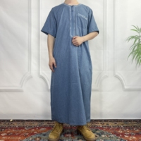 Traditionnel islamique musulman maroc broder col Thobes Jubbah Qamis pour hommes arabe arabe caftan Caftan
