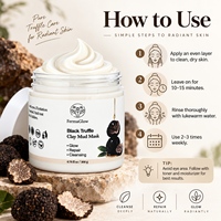 Masque Facial Purifiant en Argile de Truffe Noire Fermentée - Nettoyage en Profondeur, Contrôle du Sébum, Purification des Pores, Éclaircissant, Antioxydant, Réparation Cutanée
