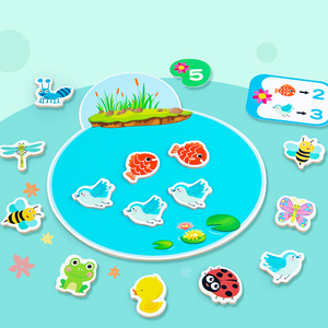 Hot bán trẻ em mầm non bằng gỗ sáng tạo AO đếm trò chơi giáo dục động vật kỹ thuật số nhận thức đồ chơi toán học đếm phù hợp với trò chơi - Product Image 1