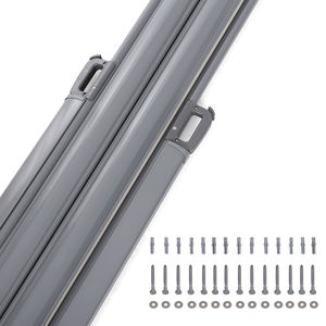 Auvent rétractable <span class=keywords><strong>double</strong></span> pliable SONGMICS pour terrasse extérieure, jardin, écran d'intimité avec poteau en acier - Product Image 4