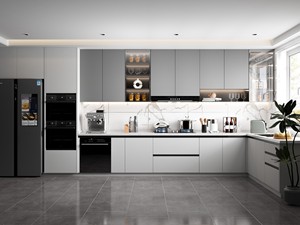 Sistema de Gabinetes de Cocina Modernos con Diseño Gratuito, Fregadero de Acero Inoxidable y Encimera de Mármol - Product Image 6