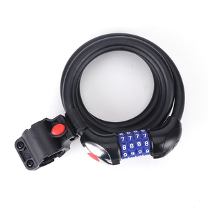 Câble <span class=keywords><strong>Antivol</strong></span> avec LED Lumière De Bicyclette De Sécurité Serrure Robuste Réarmable Combinaison Serrure De Vélo pour Vélo En Plein Air - Product Image 2