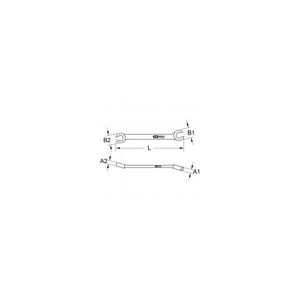 KS เครื่องมือ-518.0523 Chrome PLUS Open Double Ring spanner, Offset (มม.)-EAN 4042146134436 wrenches แหวน - Product Image 2