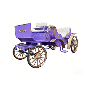 Carruaje Turístico Real de Estilo Vintage con Caballos, Colores Personalizables, 4 Ruedas, Asientos para 4-6 Personas, Nuevo - Product Image 1