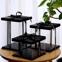 Boîte à gâteau personnalisée de qualité alimentaire, impression UV, boîte en plastique PET pour biscuits, boîtes d'emballage alimentaire transparentes