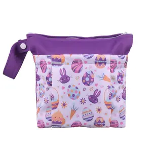 OEM waterproof wet bag for babies washable reusable cloth diaper bag custom baby diaper pods nappy bag